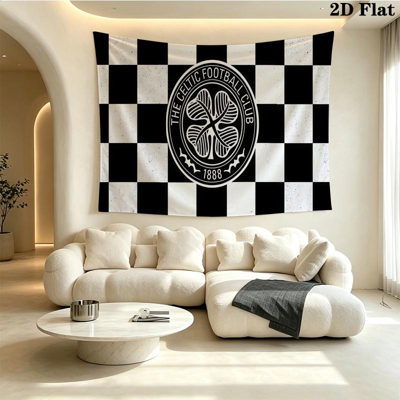 Celtic FC Wall tapestry, aesthetic printed fabric blanket, suitable for bedroom, living room, and home decor.