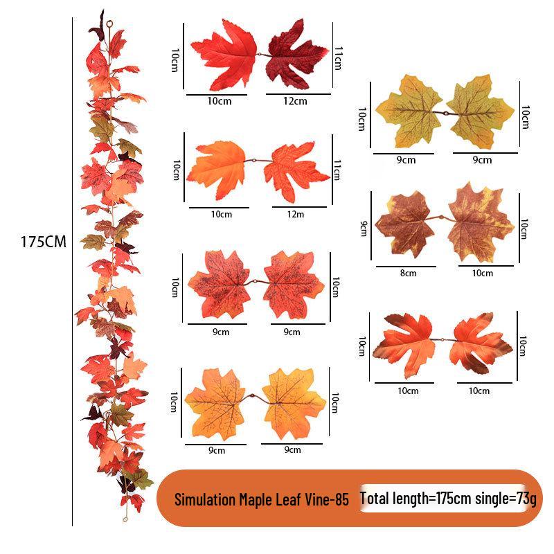 Autumn Maple Leaf Vine for Thanksgiving, Halloween & Christmas Decor