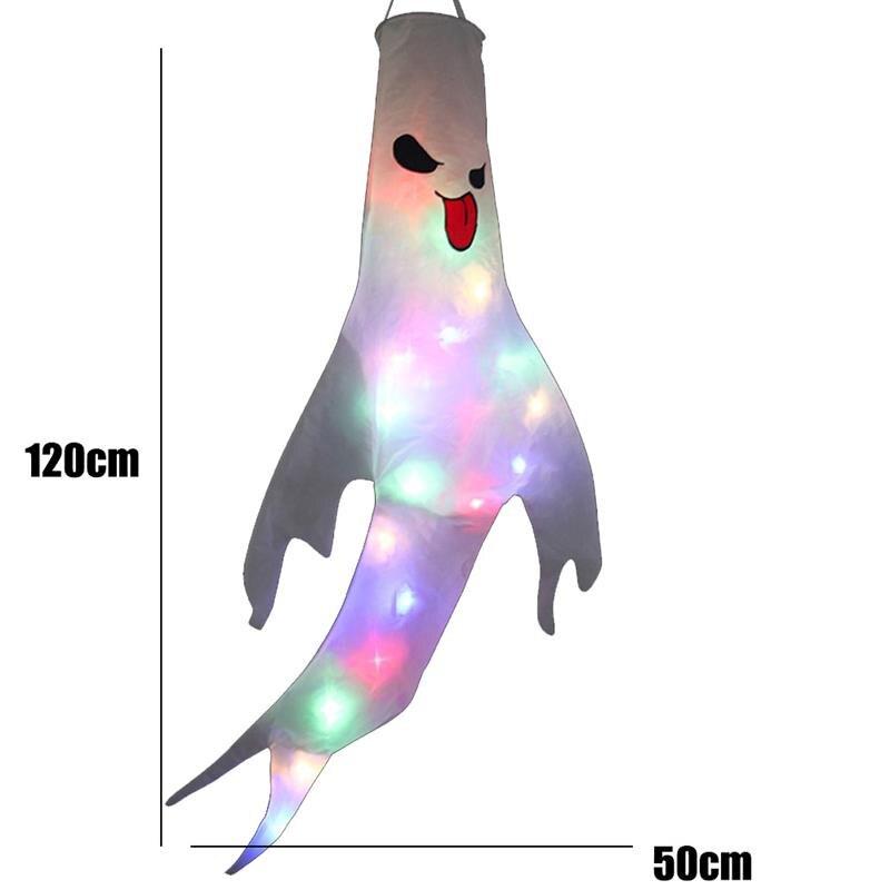 Украшение на Хэллоуин, призрак, ветроуказатели, светодиодные светящиеся висячие жуткие ужасы, тематическая вечеринка, украшение для дома, товары для двора и улицы