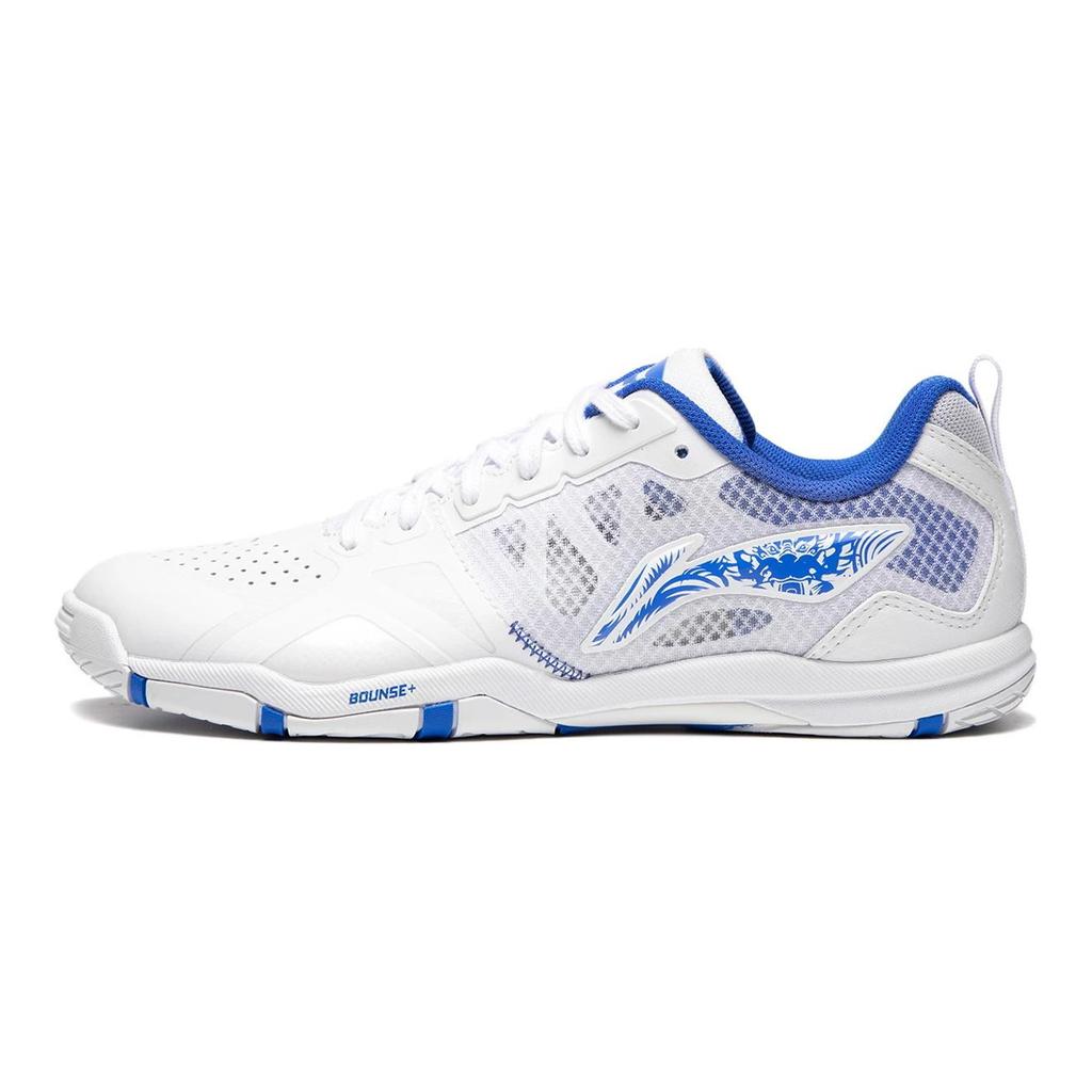 Li Ning Hawkeye 2.0 PRO Нескользящие износостойкие низкие кроссовки для настольного тенниса Унисекс Белый Синий APPU023-9