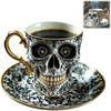Resin Skull Coffee Mug Gothic Tea Cup Set Stylish Skull Crusher Coffee Collectors