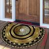 41 Colors Semi-Circular Floral Flannel Carpet Soft Non-Slip Kitchen Carpet Indoor Outdoor Entrance Door Mat Home Decor
