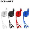 3 In 1 Charging Cable Retractable USB Charge 2.5A Fast Charging For XiaoMi HuaWei Samsung Portable Charging Cable Micro Type-C