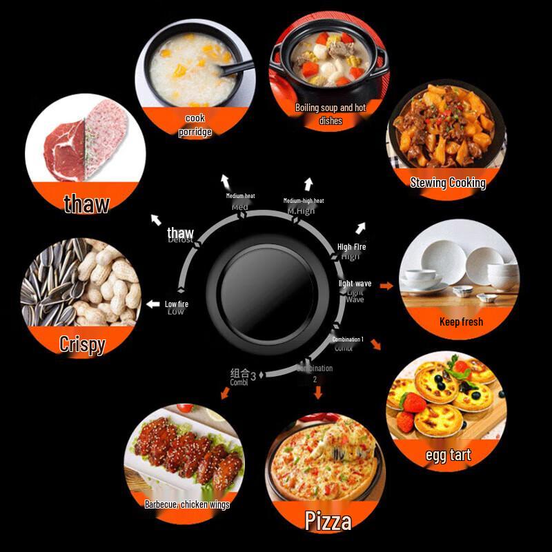 Galanz 20L Flat Plate Microwave Oven with Grill and Knob Control CN plug (adapter included)