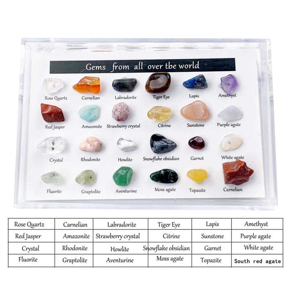 2021 Advent Calendar - 24 Pcs Mini Size Natural Crystal Agate Stone Rocks, Minerals  Fossils Advent Calendar