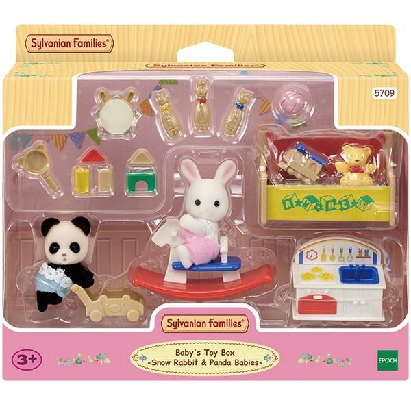 Набор для детской игровой комнаты Sylvanian Family «Снежинка-кролик и панда» 5709, 1 комплект, популярные корейские игрушки