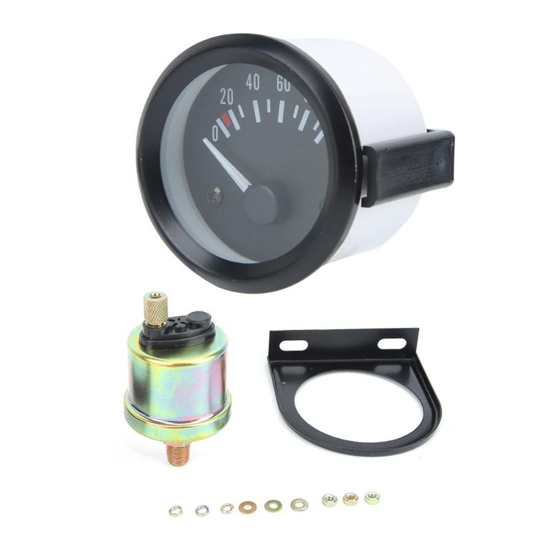 Motor Car Oil Pressure Gauge With Sensor 0-100 Psi 12V 52mm/2 Inches