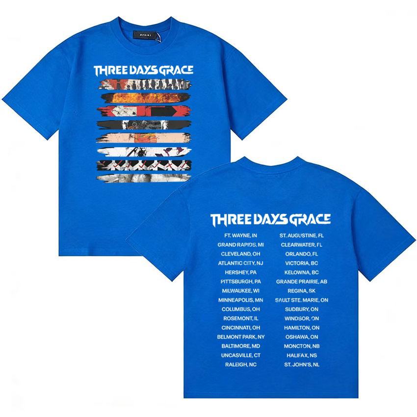 Three Days Grace 2026 Album Merch Tour Unisex TShirt Pure Cotton Tee Shirts High Quality Oversized Comfort Short Sleeve T Shirt
