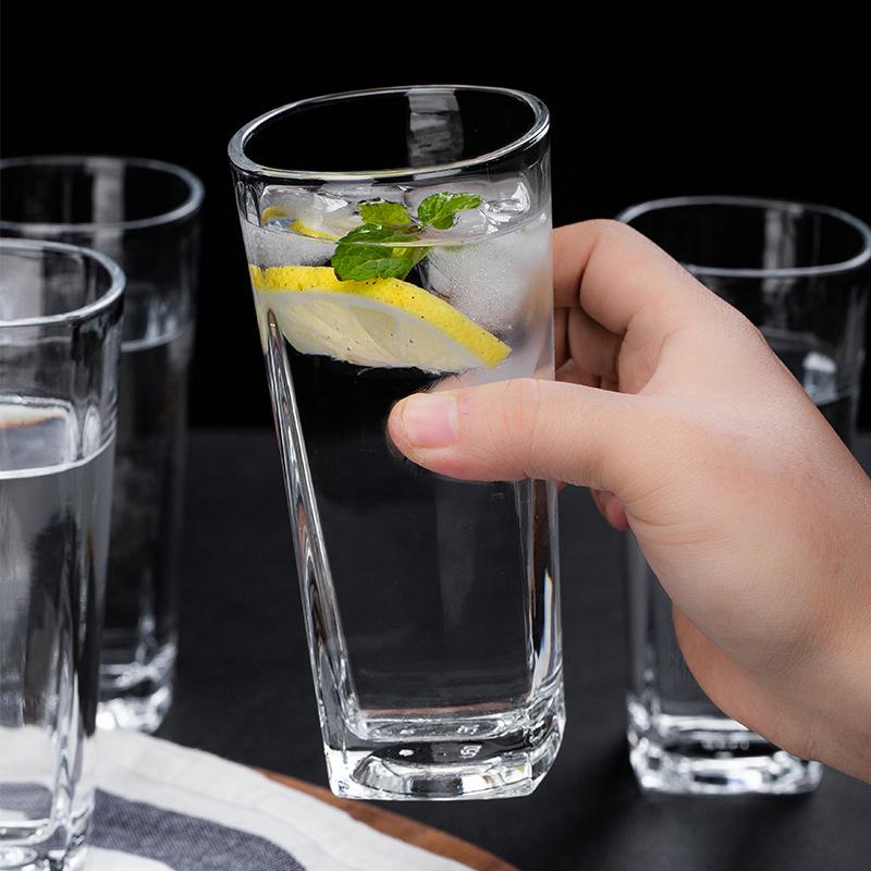 Стаканы Collins, креативные квадратные стаканы для питья, прозрачные, для холодных напитков, большой емкости, для кофе со льдом, бокалы для красного вина, кофейная чашка