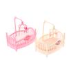 1/12 Dollhouse Simulation Mini Crib Baby Bed Model Dollhouse Bedroom Furniture Decoration Dolls House Accessories