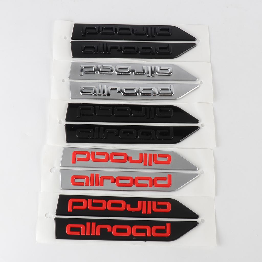 3D ABS ALLROAD Letter Badge Car Side Fender Body Emblem Stickers For s1 A4 B5 B7 B8 A3 8P 8V 8L A5 A6 4F A1 A7 A8 Q2 Q3 Q5 Q7