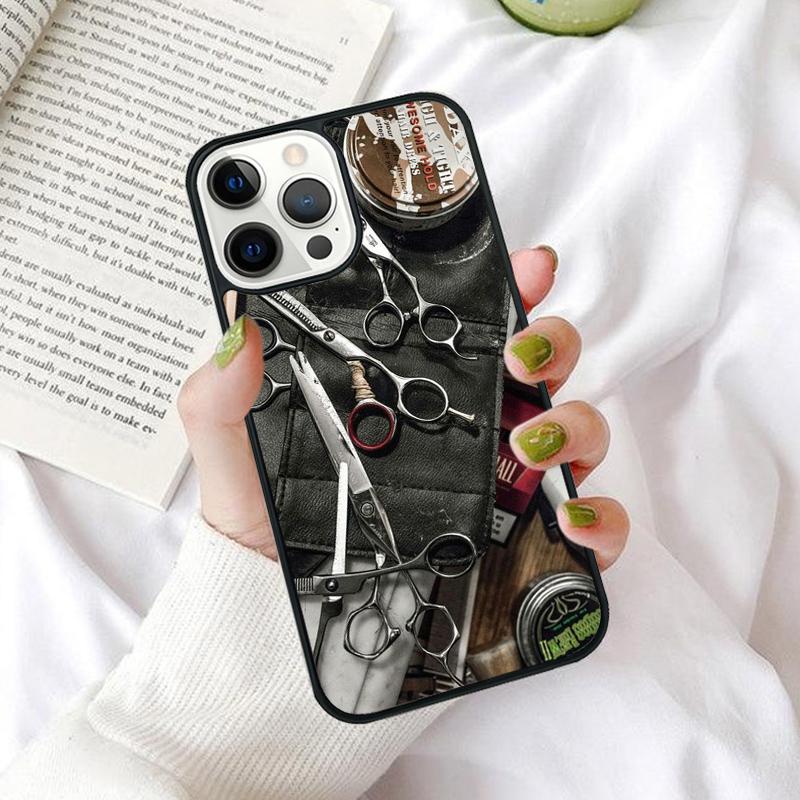 Barber Scissors Hairstylist Salon Phone Case for iPhone 17 Air 16 PRO MAX 15 14 PLUS 12 11 13 Cover Fundas Shell coque