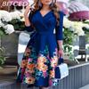 Женский костюм с длинным рукавом и простым принтом, платье с завязками на шее