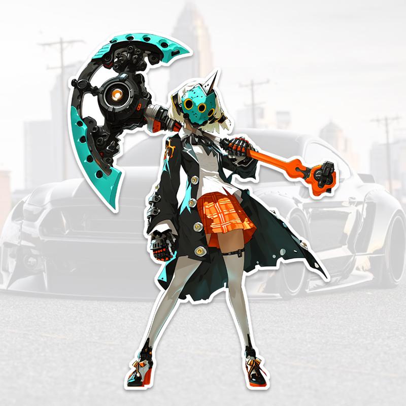 Наклейка на автомобиль с изображением девушки-аниме, виниловая наклейка с изображением мультфильма, самоклеящаяся наклейка для стеклянных поверхностей, одноразовое автомобильное украшение JDM для багажника, бампера, защиты дверей