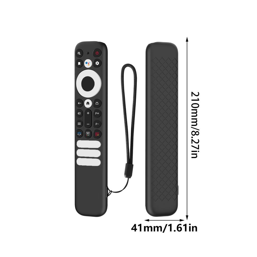 Защитный силиконовый чехол для пульта дистанционного управления TCL RC902V 802NU1 с нескользящей текстурой и шнурком, противоударный чехол