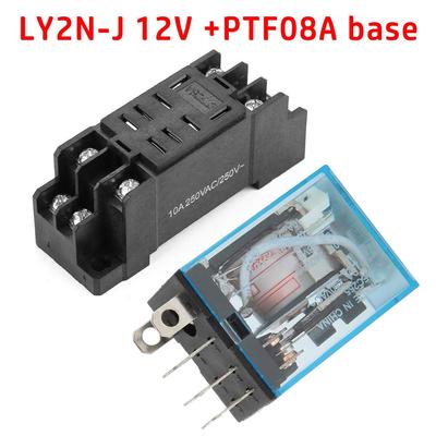 Силовое реле 10А LY2NJ+База-розетка DC 12В DPDT