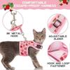 Cat Harness with Leash Escape Proof - Fashionable Mesh Cat Dog Walking Harness