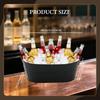 Galvanized Oval Ice Bucket for Drinks, Champagne Bucket, Bar, Restaurant, Parties, Family