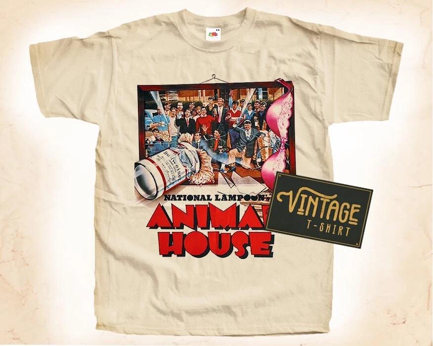 Animal House V1 T SHIRT Tee Movie Poster Vintage Natural Tee sizes S to 5XL