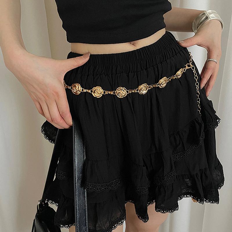 Retro Ethnic Style Metal Bohemian Waist Belt Women Flower Waist Chain Sweater Chain Waist Seal Body Decor Accessories