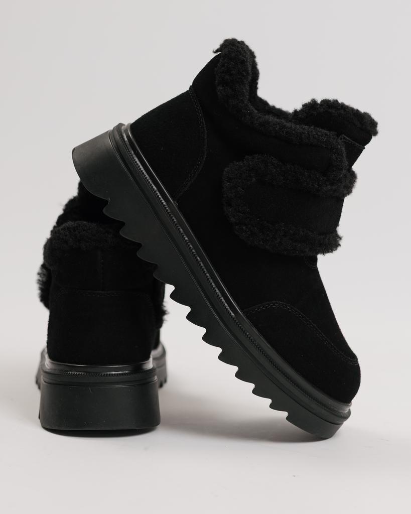 Winter Boots with Velcro Lola Andy 82092 36 Black Suede Wool
