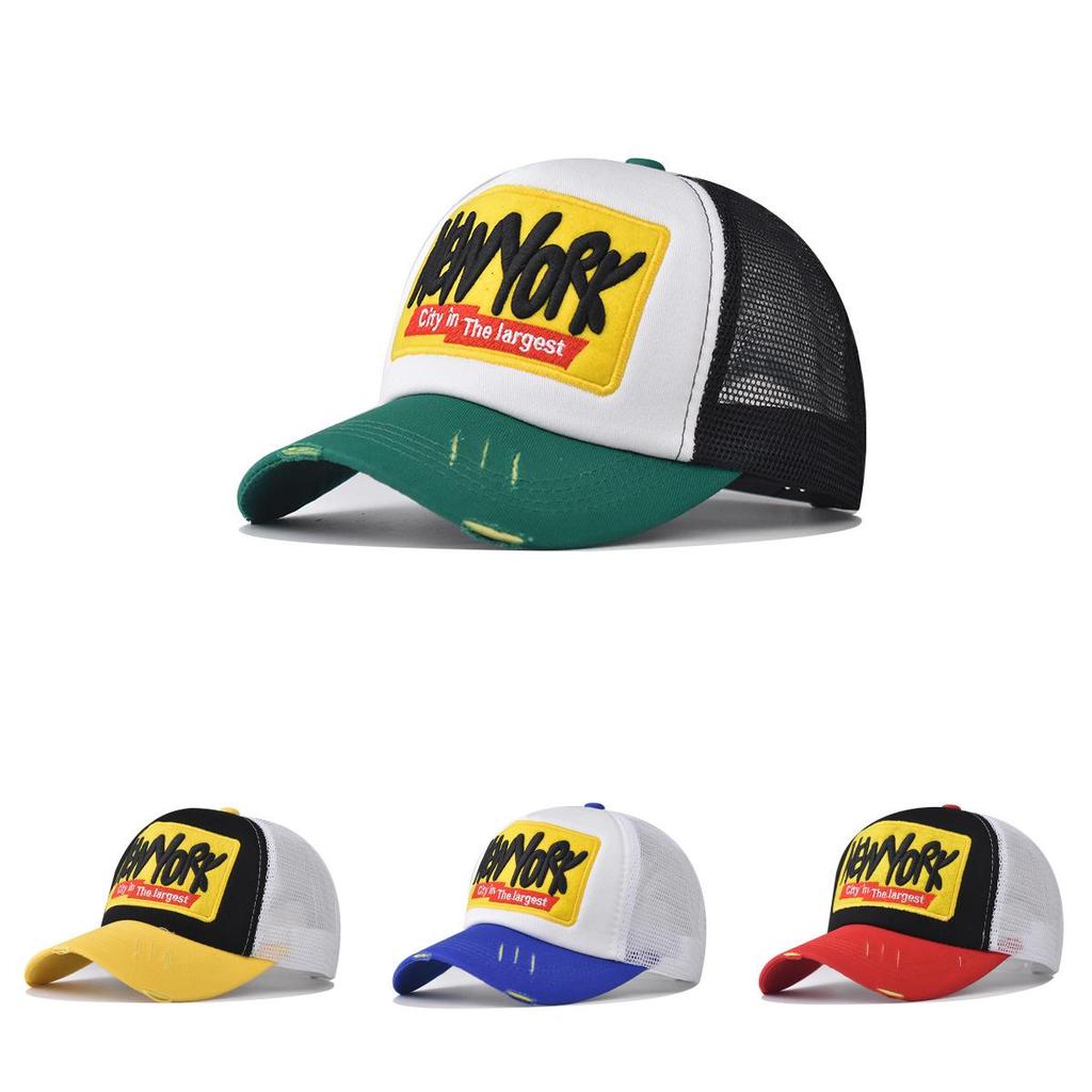 Летняя сетчатая кепка из Нью-Йорка с 3D-вышивкой и солнцезащитными свойствами для взрослых
