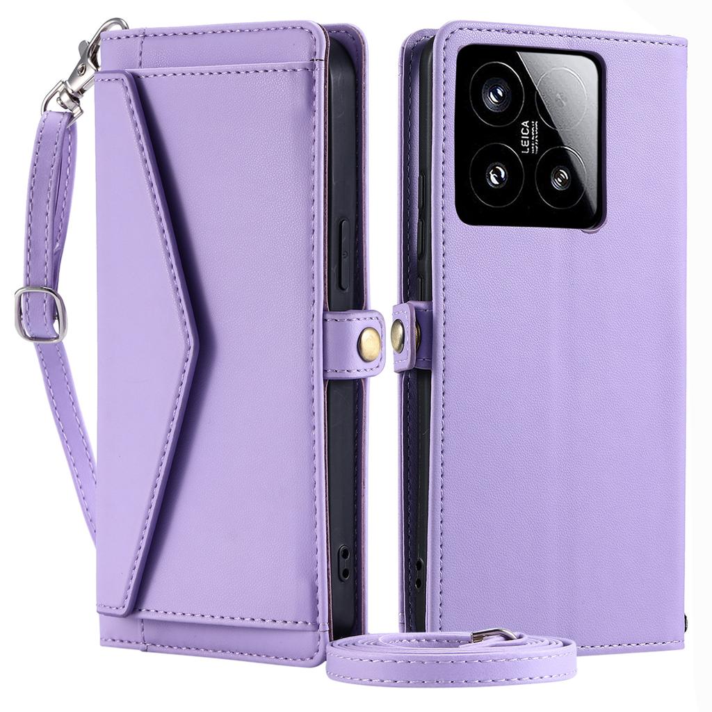For Xiaomi 15 Leather Case Wallet Stand Phone Cover with Straps