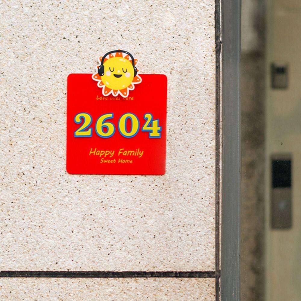 Personality House Number Sticker Acrylic Personality Door Sign Guesthouse Door Panels
