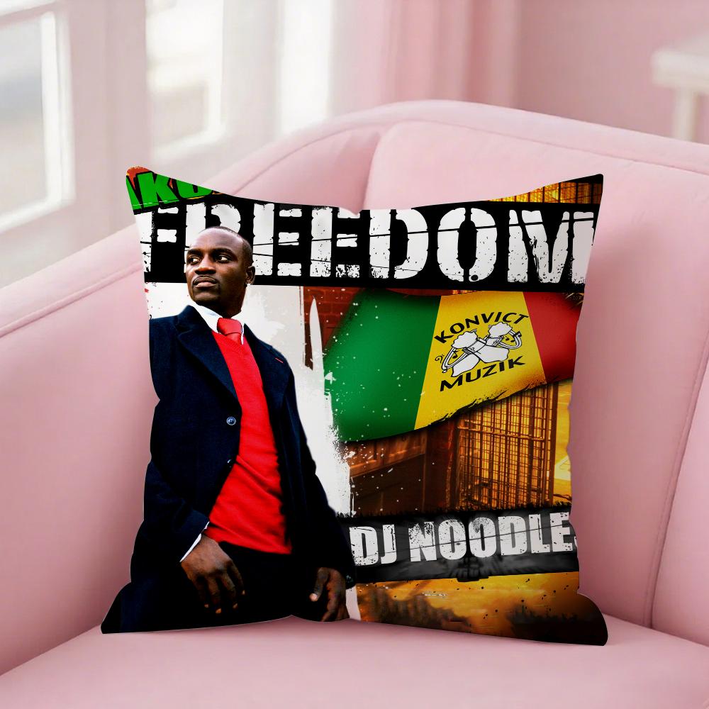 A-Akon Singer Pillow Case Cover  Square Sofa with Pillow Case for Home Use