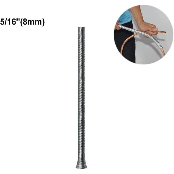 Набор пружинных трубогибов 13,7-дюймовый инструмент для гибки труб из меди, алюминия, стали, различные размеры от 1/4" до 7/8" для сантехнических работ(8мм)