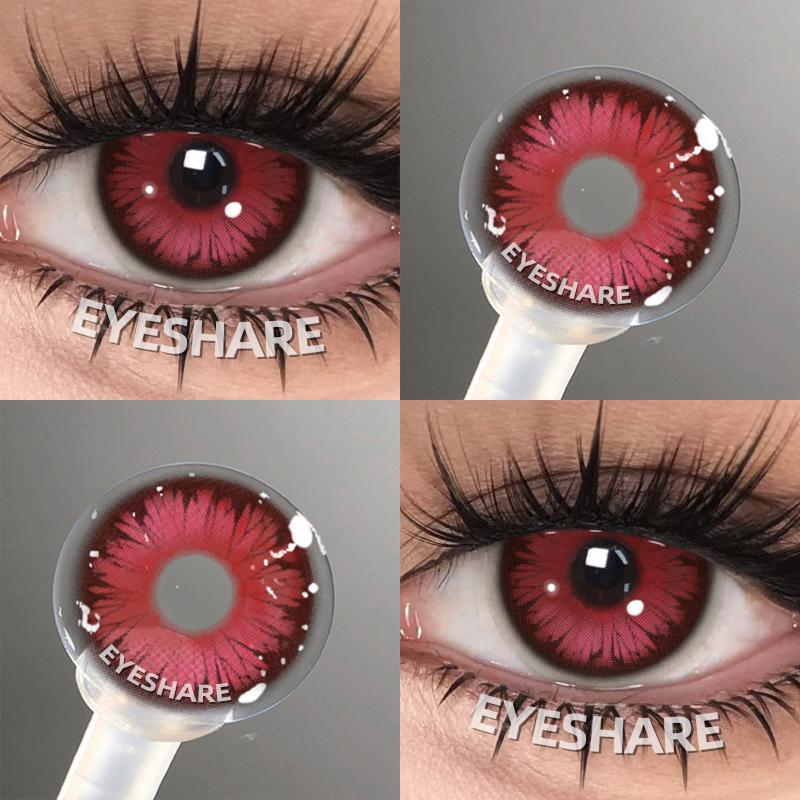 Eyeshare 1 пара розовых контактных линз для косплея, линзы для глаз, линзы для аниме, линзы для аниме-аксессуаров, фиолетовые линзы, красные линзы