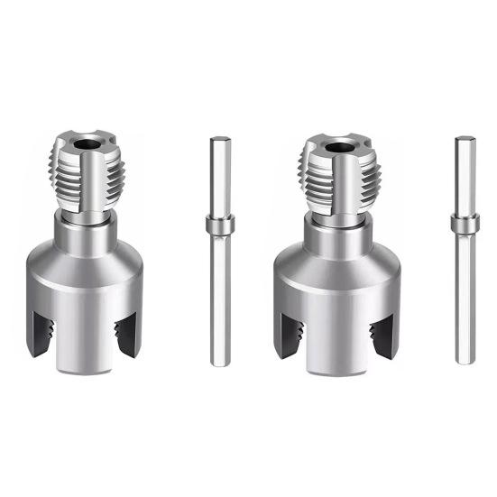 Инструменты для нарезки резьбы на трубах Набор резьбонарезного инструмента для ПВХ труб Интегрированные двухфункциональные инструменты для нарезания внутренней и внешней резьбы на трубах для домашнего ремонта