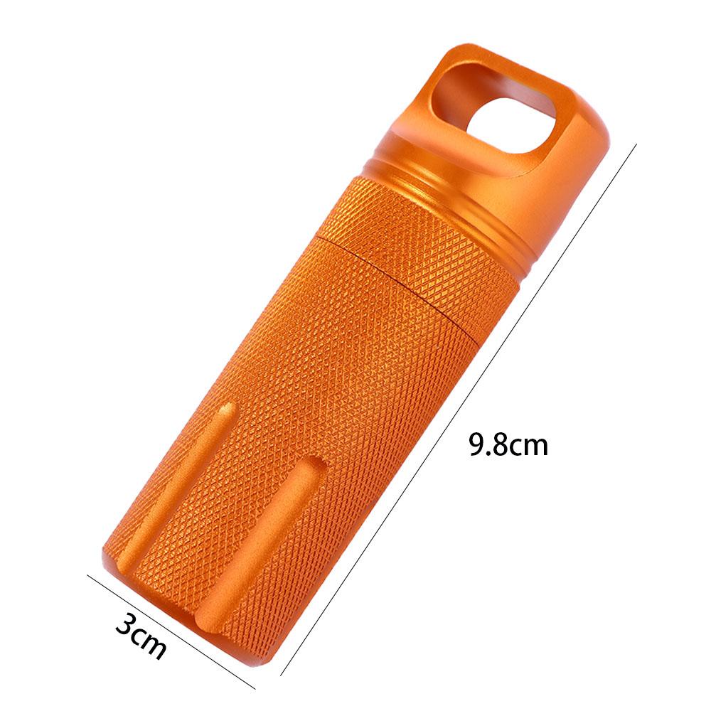 Keychain Dry Bottle Hike Box Medicine Case Capsule Container First-Aid Canister Pill Box Seal Tank
