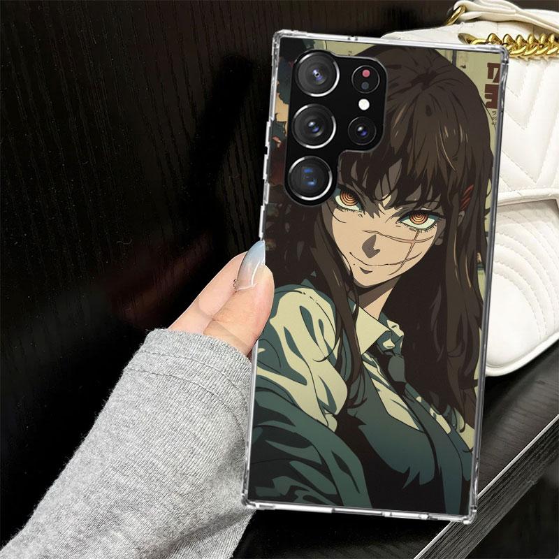 C-Chainsaw Mans Yoru War Devil Case for Samsung Galaxy S25 S24 S23 S22 Ultra Soft Phone Cover S25 Edge S21 Plus S20 FE S10 + Bla