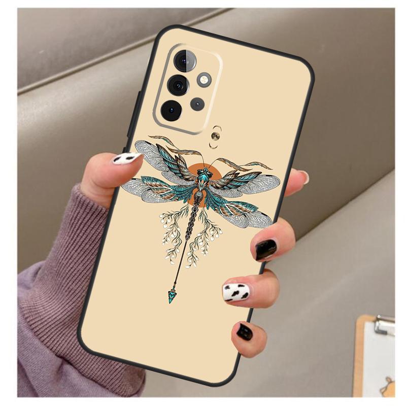 Роскошный чехол-стрекоза для Samsung Galaxy A56 A16 A26 A36 A06 A52 A53 A33 A13 A34 A54 A14 A15 A35 A55 A22 A32