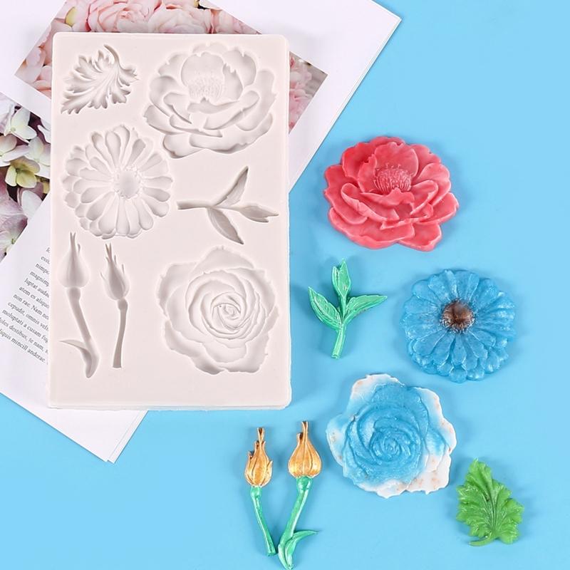 Принадлежности для мыловарения Инструменты для украшения торта Силиконовая форма для мыла Изысканная роза Бытовые формы для свечей Изделия из смолы для свечей