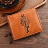 Retro Cross-Border Men's Wallet: Embossed Bi-Fold with Zipper, Multi-Card Slots, and Coin Purse