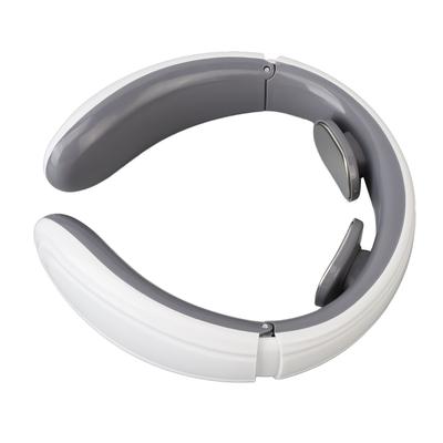 Массажер для шеи TENS с подогревом, 9 передач, вибрация, перезаряжаемый электромагнитный импульсный массажер для шеи, белый