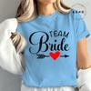 New Fashion Team Bride Tee T-Shirt Womens Vintage Wedding Party T-Shirt Funny Bride T-Shirt Tops Women's Tees Streetwear