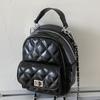 Korean Version of Fashion Diamond Chain Bag Women's 2025 Summer New Fashion Foreign Style Small Backpack Simple Handbag