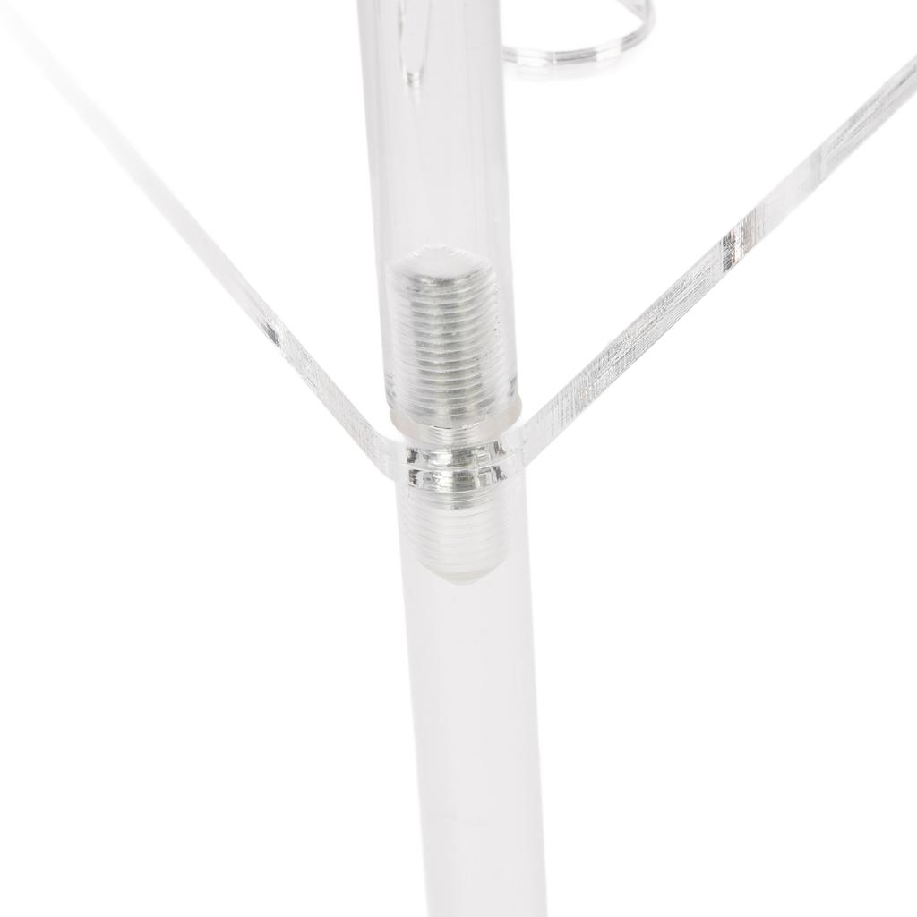 Acrylic Corner Shower Caddy 2 Tier Floor Standing Hollowed Corner Shelf Organizer for Bathroom Bedroom Kitchen