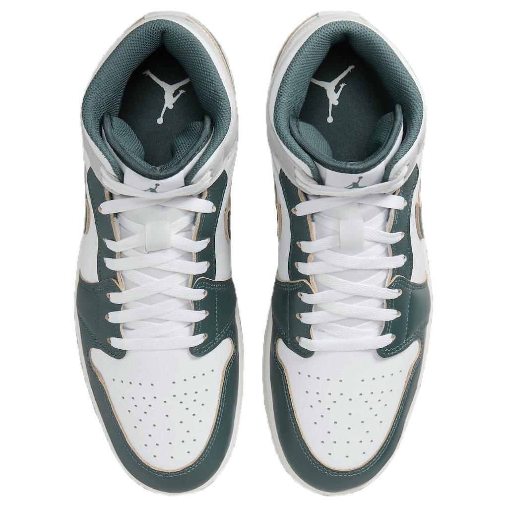 Кроссовки Air Jordan 1 Mid SE Oxidized Green Unisex White Sail Neutral-Grey FQ7720-103