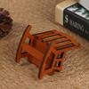 1/12 Dollhouse Miniature Wooden Mini Rocking Chair Model Furniture Accessories For Doll House Decor Kids Pretend Play Toys DIY