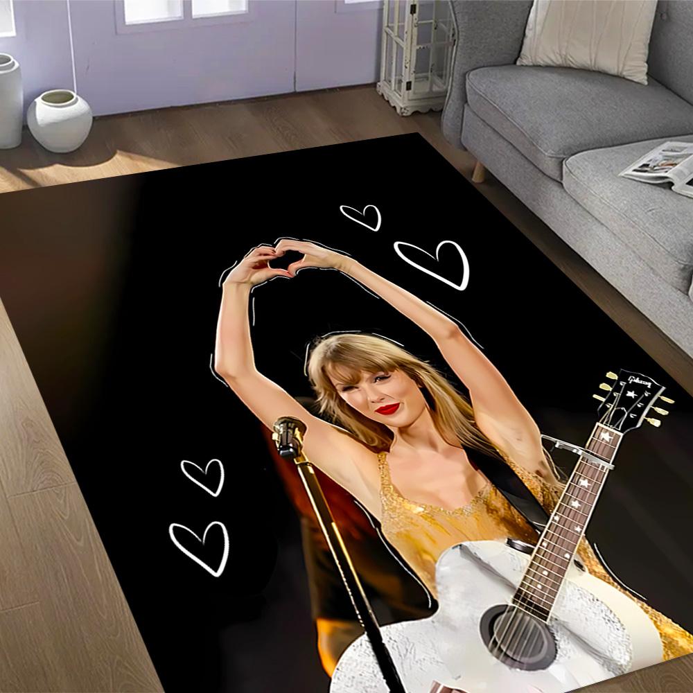Taylor Swift's Glittery Performance Floor Mat Perfect for Decorate room Bedrooms Dining Room Playrooms Antislip Carpet Decorate Offices