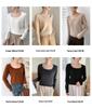 Women's Cashmere U-Neck Knitted Sweater - Slim-Fit, Long-Sleeved, Autumn/Winter Lazy Style
