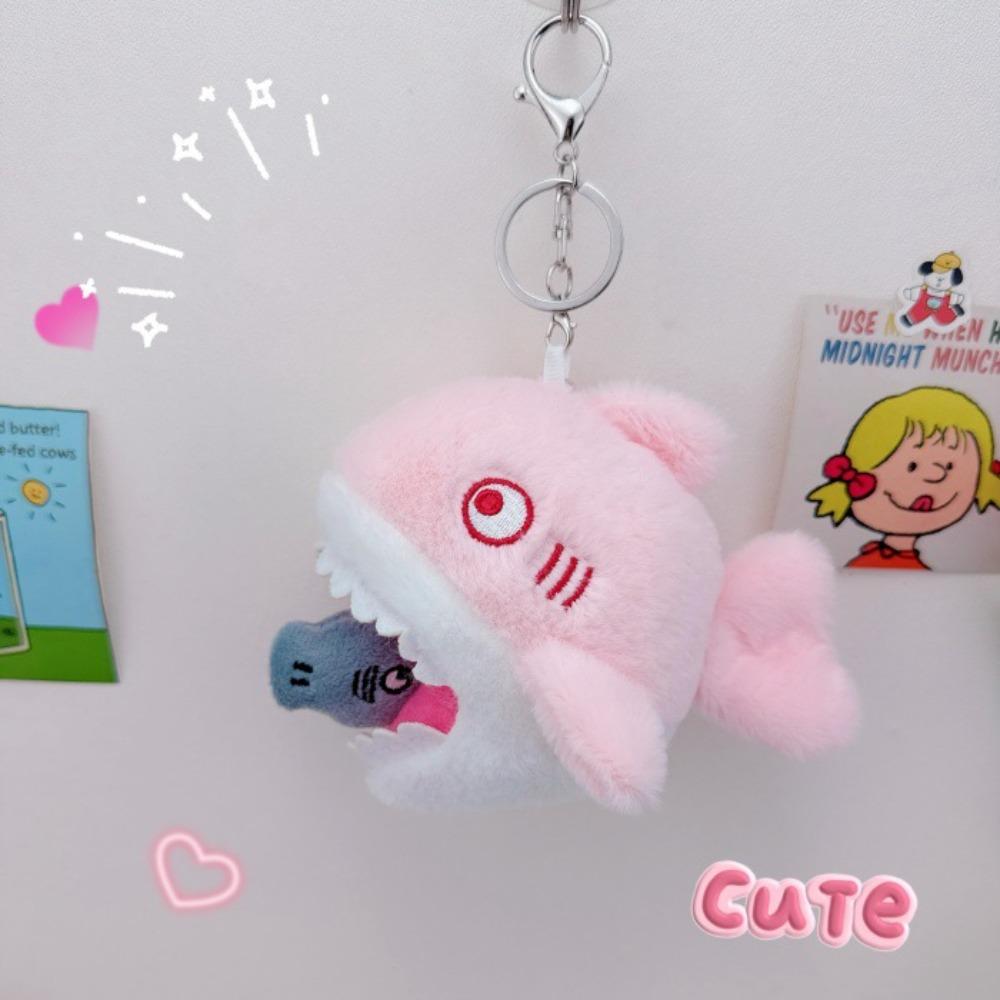 Stuffed Doll Blue Shark Pendant Stuffed Animal Plush Shark Keyring Kids Gifts