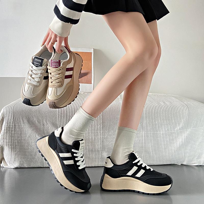 Ins Korean Version of Forrest Gump Women's Shoes, Spring New Internet Celebrity Student Sports Shoes Heightened Street Casual Shoes