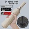 24-Bone Extra Large Windproof Men's Umbrella, Reinforced for Heavy Rain with Customizable Logo