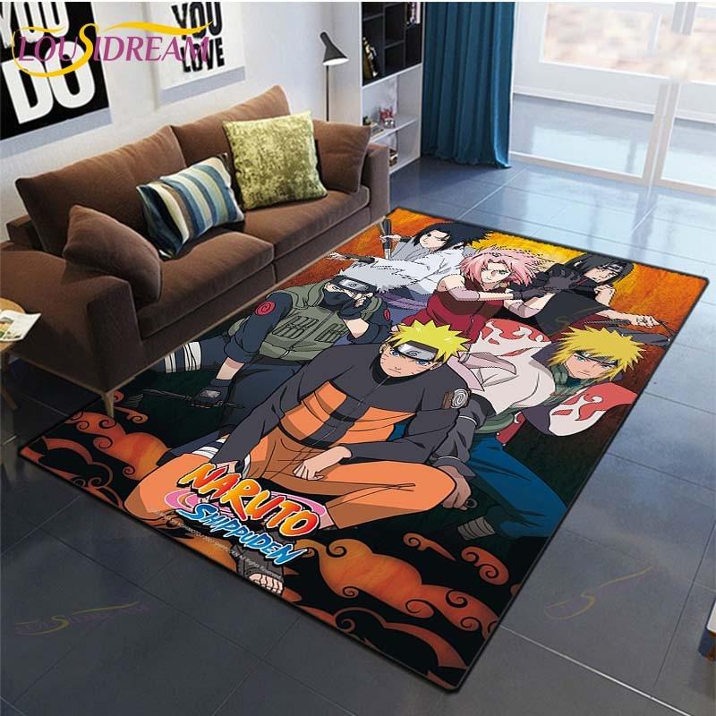 Ковер с рисунком аниме Наруто для гостиной, коврик для спальни, детский игровой ковер, нескользящий коврик для кухни, ванной комнаты