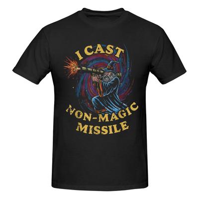 Unisex I Cast NonMagic Missile Funny Wizard Parody Meme Trendy T Shirt Vintage Cotton Unisex Tshirt